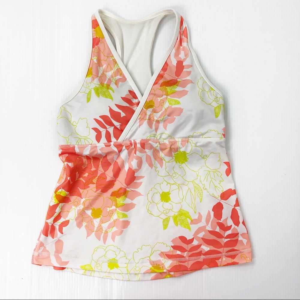 💜Lululemon Sleek Deep V Neck Tank Floral